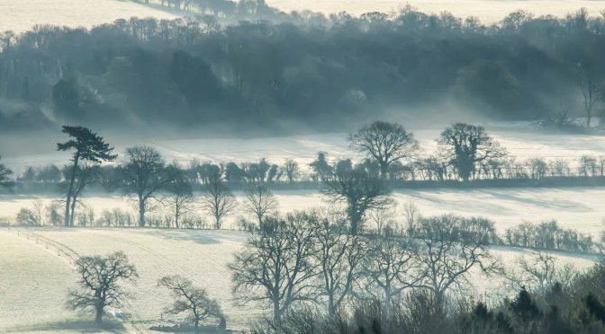 Sun rays breaking through the tress into a frosty Meon Valley. Featured as the January picture in the Meon Views calendar published by Studio 6, design and print, Wickham, Hampshire. All proceeds from the sale of this calendar go to Naomi House Childrens Hospice. If you are in (or passing) Wickham pop in and buy one or two!