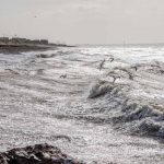 Storm Daris andHigh tide at Lee on the Solent