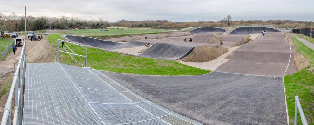 Final touches to the new Gosport BMX club track