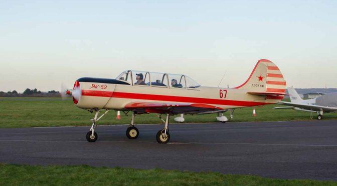 Yakovlev Yak 52 G-CBSL at Solent Airport Daedalus