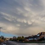Weather watcher photograph of mammtus clouds over Stubbingon