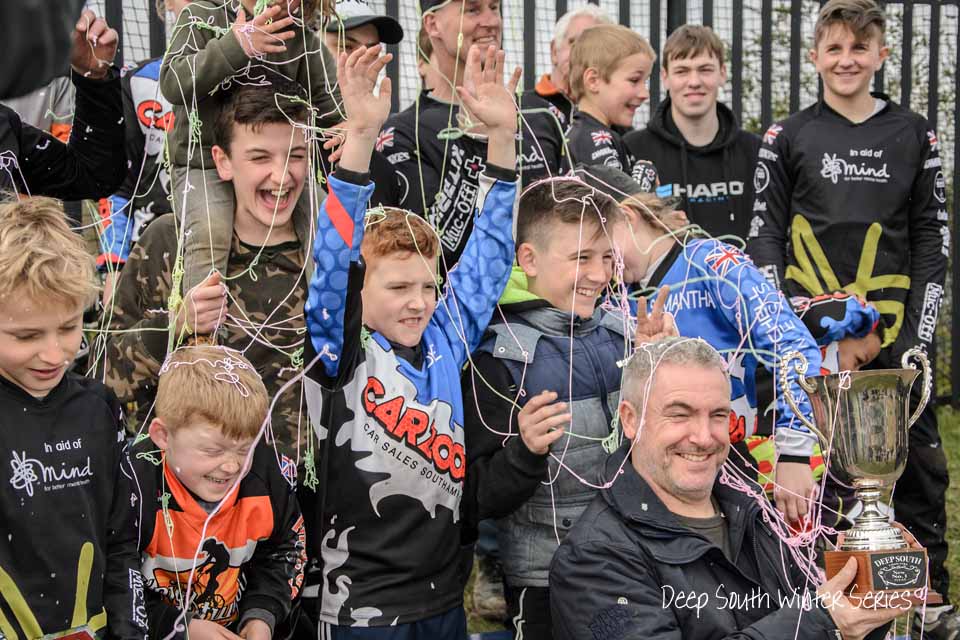 Knightwood BMX Club, winners of the Deep South Winter Series 2017/2018