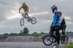 HSBC UK BMX National Series gate practice at Gosport BMX track