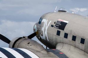 D_Day 75 Daedalus. Douglas Dakota “Drag ‘em Oot” at Solent Airport Daedalus to mark the 75 anniversary of the D-Day landings by allied forces in Normandy 1944