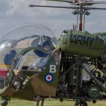 D Day 75 Daedalus. Agusta Bell Sioux AH Mk1 at Solent Airport Daedalus to mark the 75th anniversary of the D-Day landings by allied forces in Normandy 1944