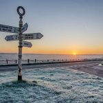 Winter sunrise over the Meon Valey near Droxford in Hampshire