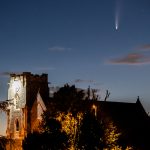 Comet Neowise 'above' Holy Rood Church, Stubbington