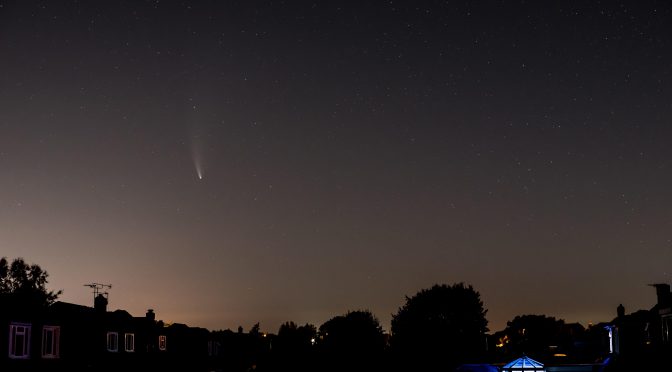 Comet Neowise photographed from Stubbington, Fareham